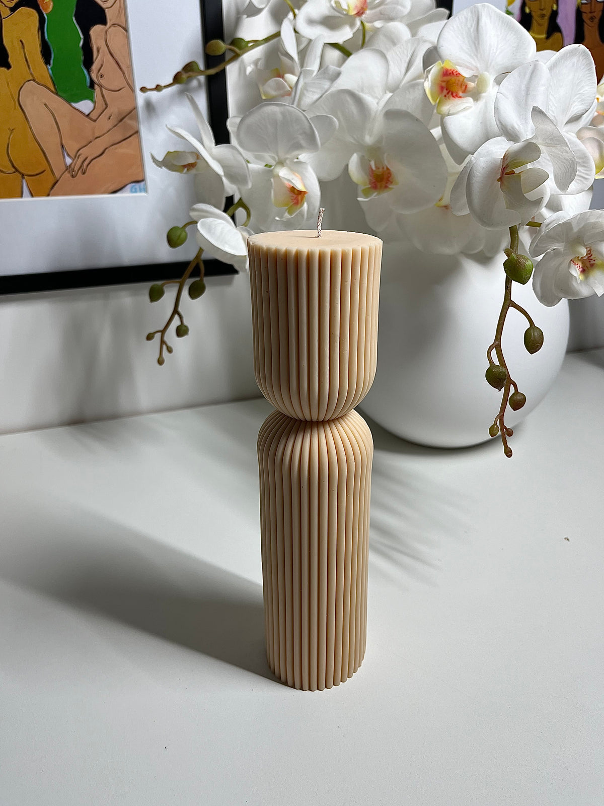 Tall Hourglass Candle