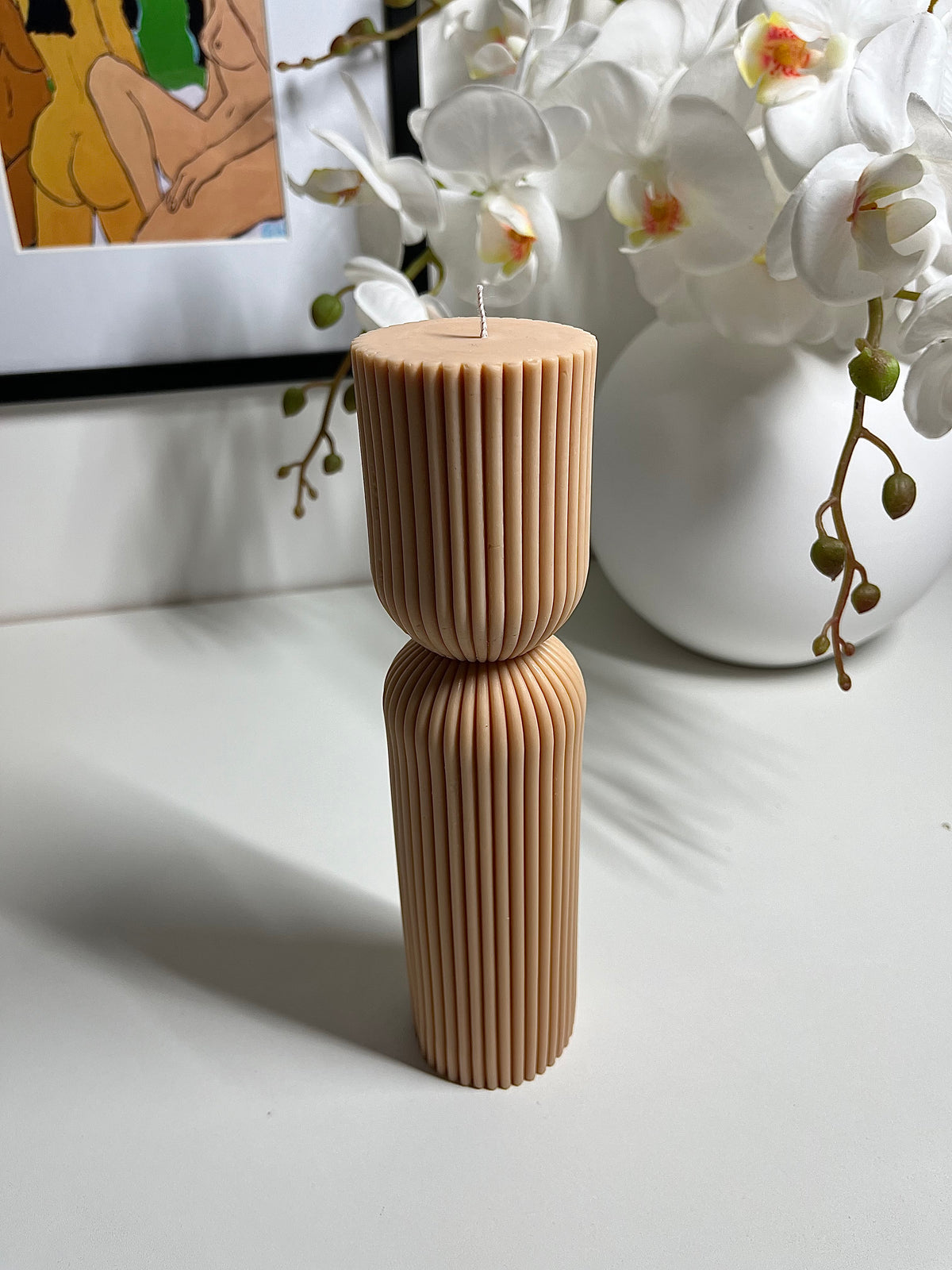 Tall Hourglass Candle