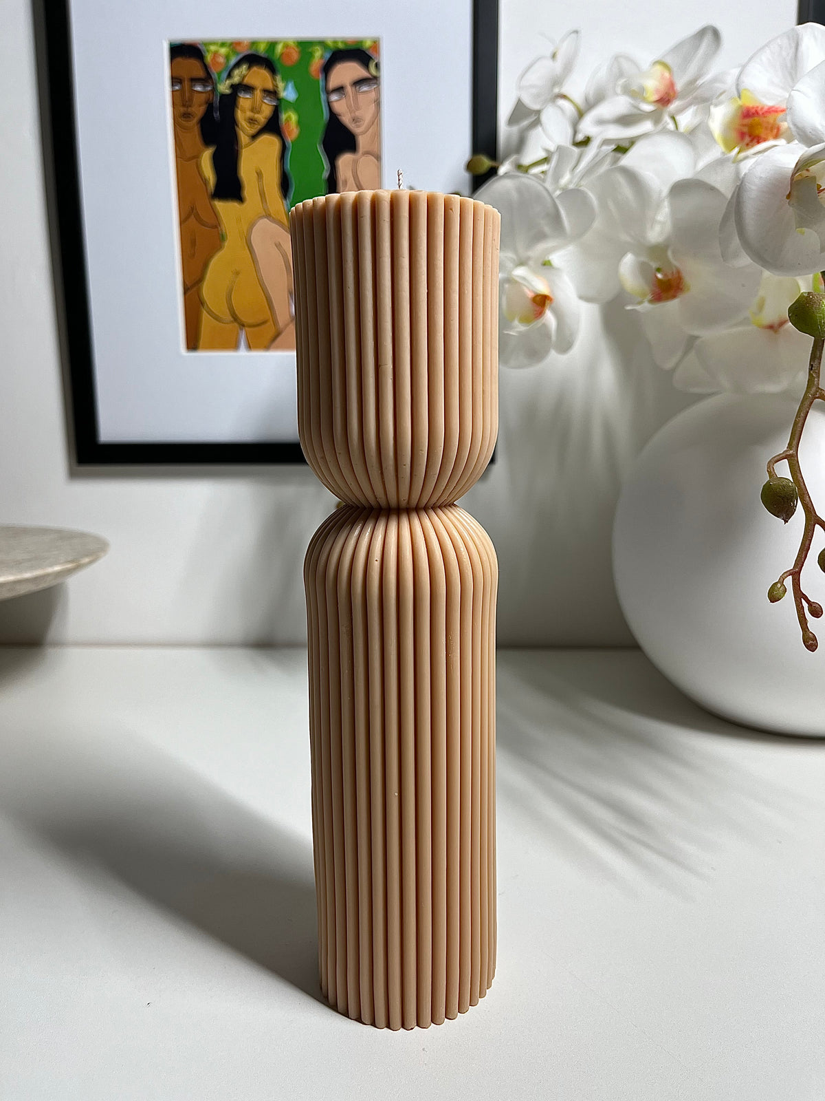 Tall Hourglass Candle